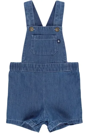 Petit Bateau Salopette In Cotone Chambray