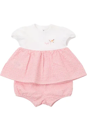 Il gufo Abito E Culotte In Cotone Seersucker