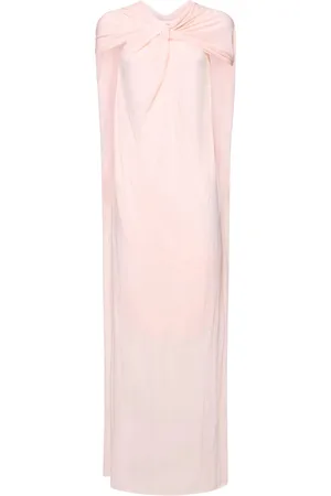 Jil Sander Vestito Lungo In Crepe Con Nodo