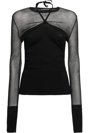 ANDREADAMO Top In Maglia Di Misto Viscosa Con Trasparenze