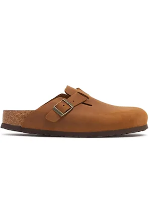 Birkenstock Mules In Pelle Oliata Boston
