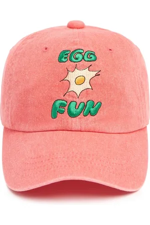 Jelly Mallow Cappello In Cotone Con Stampa Egg