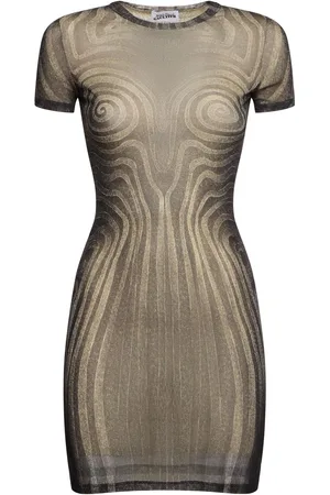 Jean Paul Gaultier Vestito In Mesh Stampato