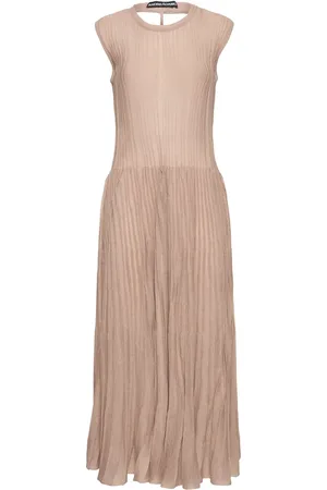 ANDREADAMO Vestito Midi In Maglia Di Misto Viscosa A Costine