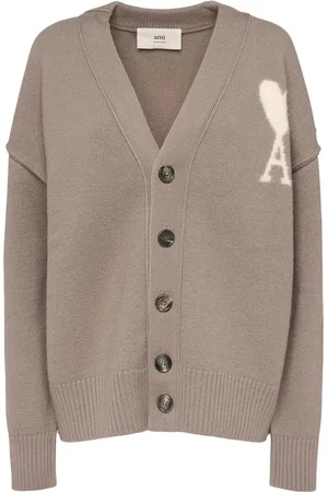 Ami Cardigan In Lana Con Logo Adc