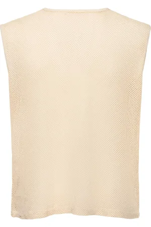 HARAGO Tank Top In Cotone Crochet