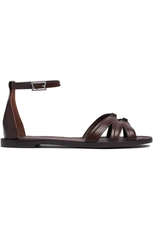 Max Mara Sandali Doubleflat In Pelle 10mm