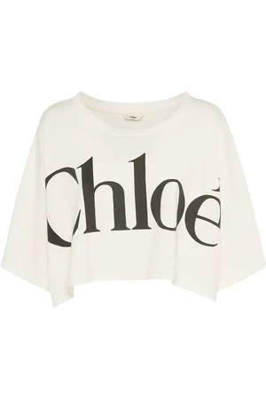 Chloé T-shirt Cropped In Jersey Con Logo