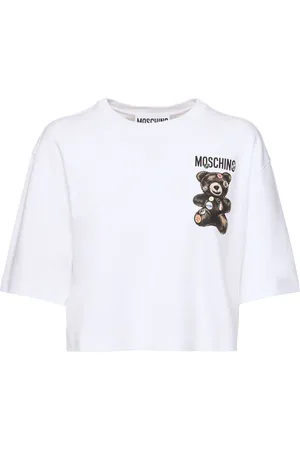 Moschino T-shirt Cropped In Jersey Di Cotone