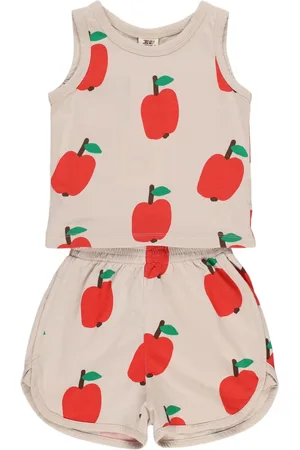 Jelly Mallow Tank Top E Shorts In Cotone Con Stampa Apple