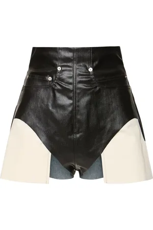 Rick Owens Shorts Dirt In Denim Stretch Spalmato