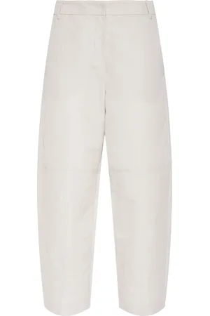 Max Mara Pantaloni Gamba Ampia Jack In Tela