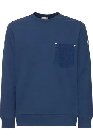Moncler Felpa In Denim E Cotone