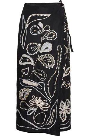 FORTE FORTE Sarong Pearl Suite In Taffeta Ricamato