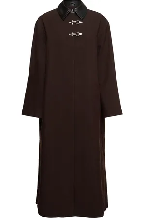 Nanushka Cappotto Lungo Zofia In Misto Cotone Cerato