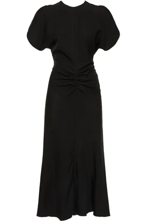 Victoria Beckham Vestito Midi In Misto Viscosa