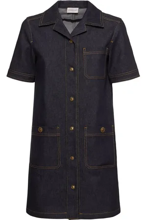 Moncler Vestito Corto In Di Misto Cotone