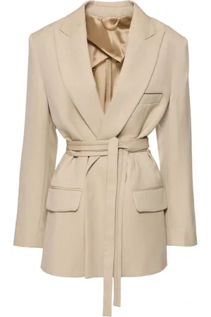 Victoria Beckham Giacca In Lana Con Cintura