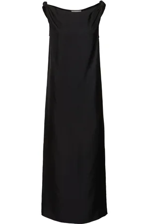 Loulou Studio Vestito Midi Moun In Seta Drappeggiata