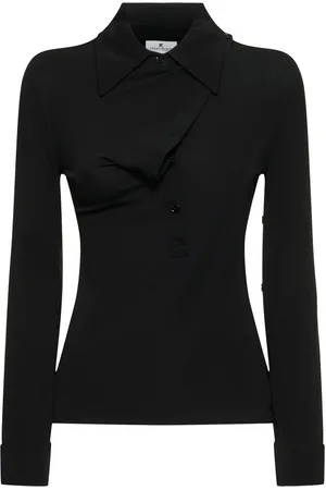 Courrèges Camicia Oblique In Crepe Di Jersey