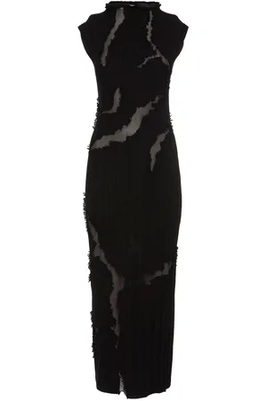 Alexander McQueen Vestito Midi In Misto Lana