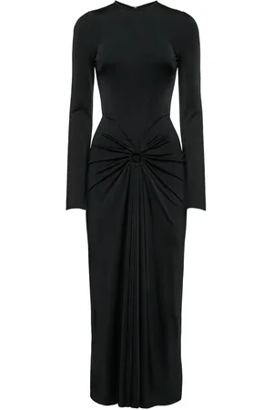Victoria Beckham Vestito Midi In Jersey Pesante