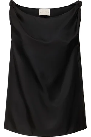 Loulou Studio Top Remy In Seta Drappeggiata
