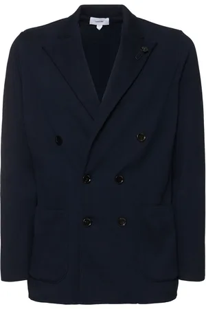 LARDINI Blazer Doppiopetto In Maglia Di Cotone