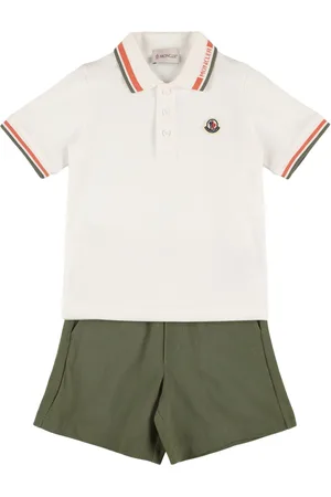 Moncler Polo E Shorts In Cotone Piqué