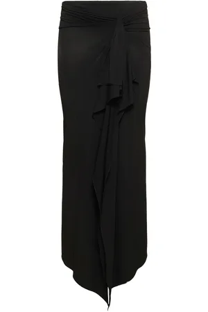 The Attico Gonna Midi In Jersey Stretch