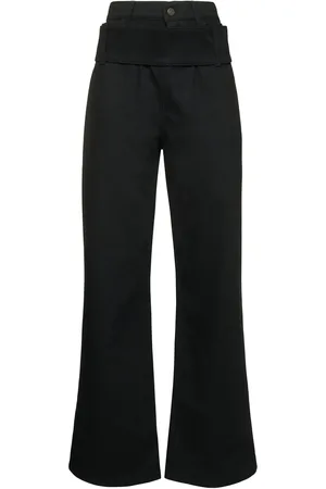 Courrèges Pantaloni In Denim Con Cintura Doppia