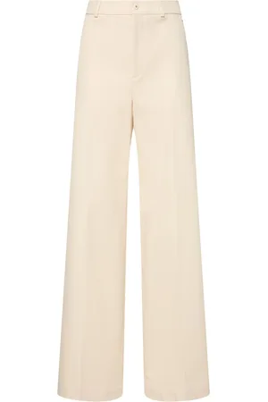 Moncler Pantaloni Sartoriali In Gabardina Di Misto Cotone