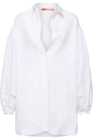 ERMANNO SCERVINO Caftano In Lino Con Dettagli In Pizzo