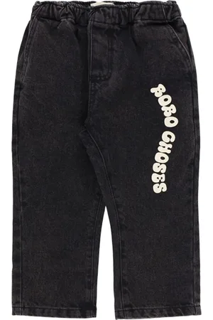 Bobo Choses Pantaloni In Denim Di Cotone Stampato