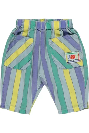 Bobo Choses Pantaloni In Gabardina Di Cotone A Righe