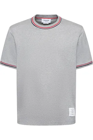 Thom Browne T-shirt In Cotone / Profilo A Costine