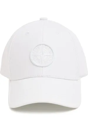 Stone Island Cappello Baseball In Tela Di Cotone Con Logo