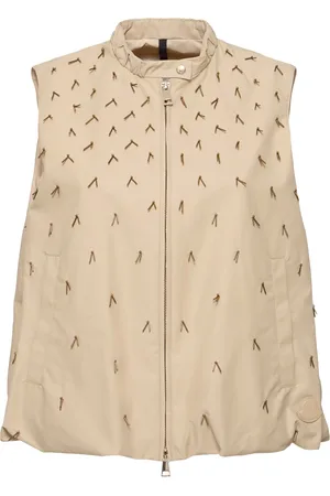 Moncler Gilet Gruilly In Misto Cotone Con Perline