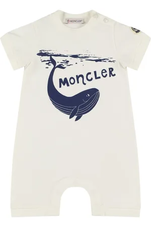 Moncler Tutina In Misto Cotone Con Logo
