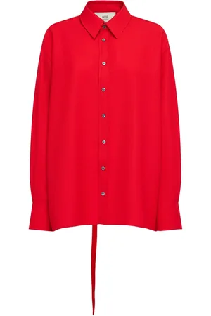 Ami Camicia Oversize In Tela Di Lana
