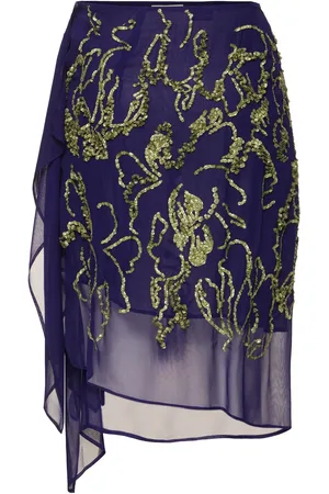DRIES VAN NOTEN Gonna Sima In Organza Con Paillettes