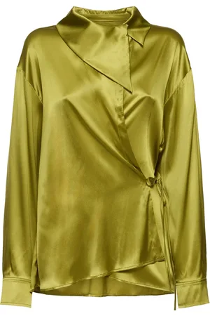 DRIES VAN NOTEN Camicia Cedo In Raso Di Seta Stretch