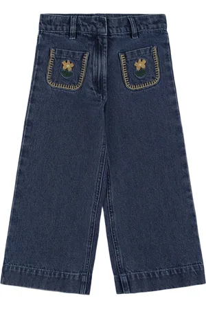 Emile & Ida Jeans In Cotone Con Ricami