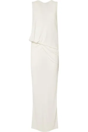 Jacquemus Vestito Lungo La Robe Peplo Longue Drappeggiato