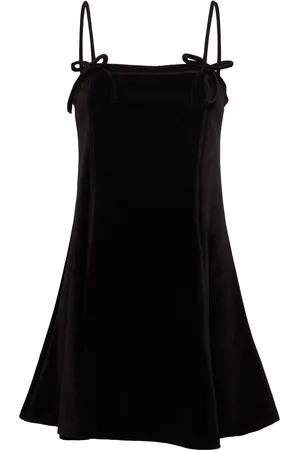 Ganni Vestito In Velour Con Spallini