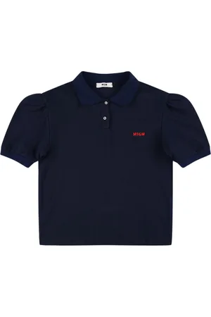 Msgm Polo In Cotone Piqué Con Ricami