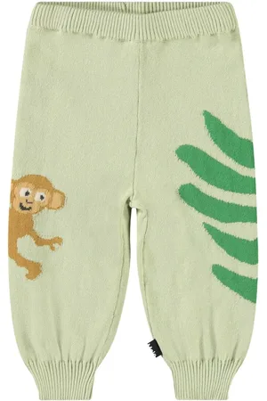 Molo Pantaloni In Maglia Di Cotone Organico Jacquard