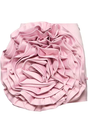 ROTATE Minigonna Tula In Raso Con Fiore