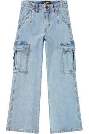 Molo Pantaloni Cargo In Denim Di Misto Cotone