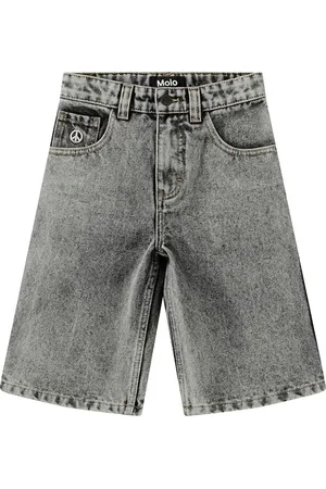 Molo Shorts In Denim Di Misto Cotone